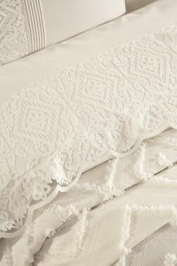 Çeyiz Diyarı Hürrem 10 Parça Battaniyeli Çeyiz Seti Krem - 3