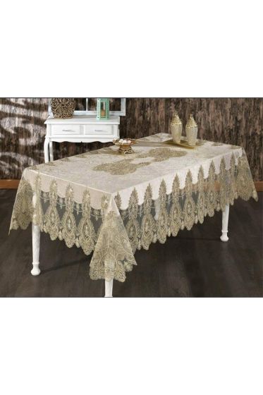 Çeyiz Diyarı Isabel Tek Masa Örtüsü 160x220 Cm Bej - Çeyiz Diyarı (1)