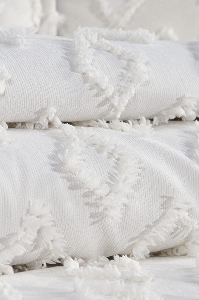 Çeyiz Diyarı Karoks 3 Parça Çift Kişilik Pike Takımı Krem - 2