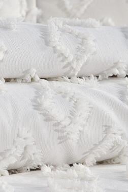 Çeyiz Diyarı Karoks 3 Parça Çift Kişilik Pike Takımı Krem - 2