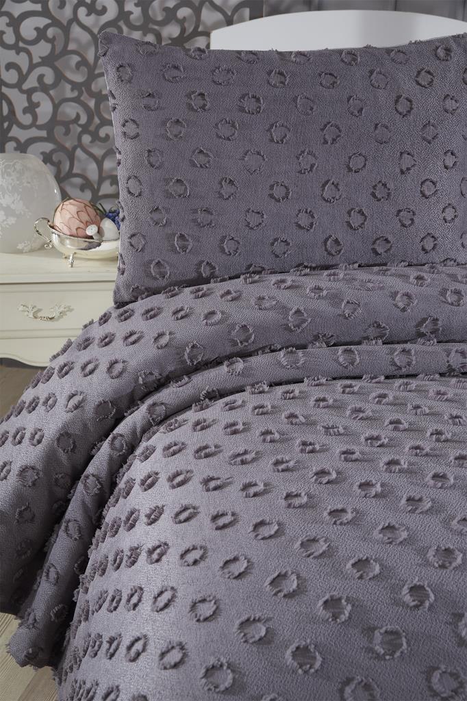 Çeyiz Diyarı Konik 2 Parça Tek Kişilik Pike Takımı Antrasit - 3