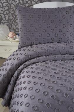 Çeyiz Diyarı Konik 2 Parça Tek Kişilik Pike Takımı Antrasit - 3