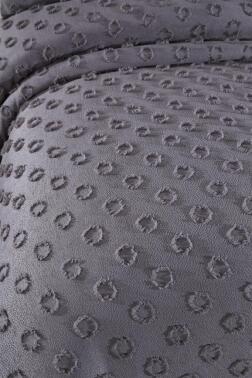 Çeyiz Diyarı Konik 2 Parça Tek Kişilik Pike Takımı Antrasit - 5