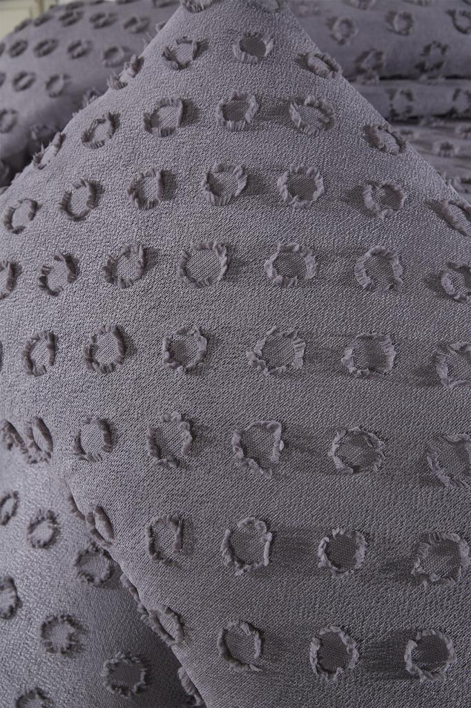 Çeyiz Diyarı Konik 2 Parça Tek Kişilik Pike Takımı Antrasit - 6