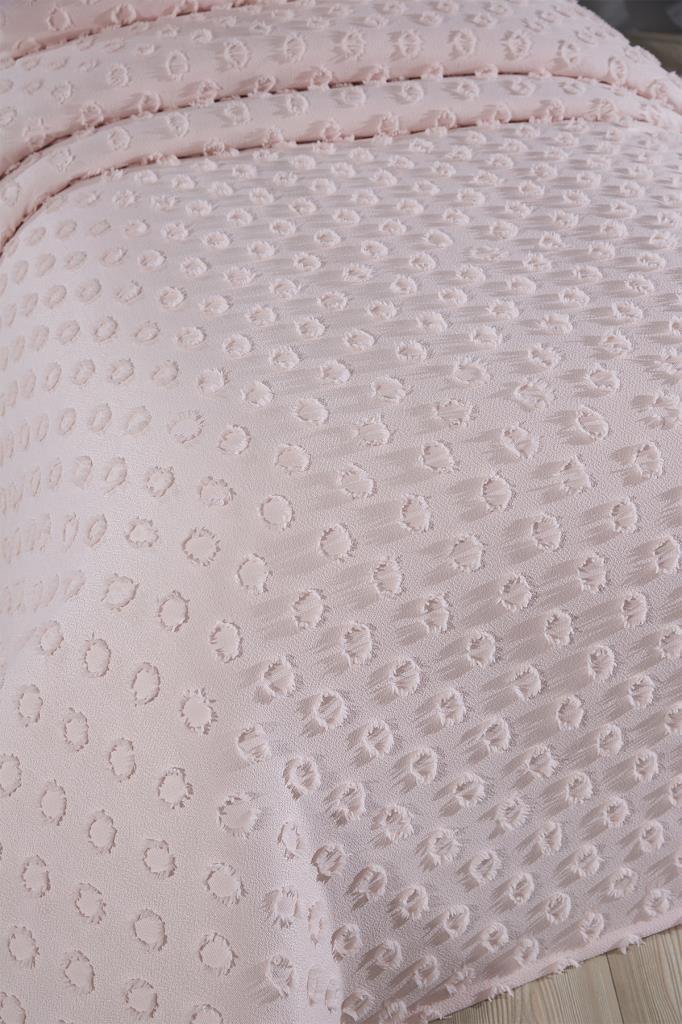 Çeyiz Diyarı Konik 2 Parça Tek Kişilik Pike Takımı Pudra - 2