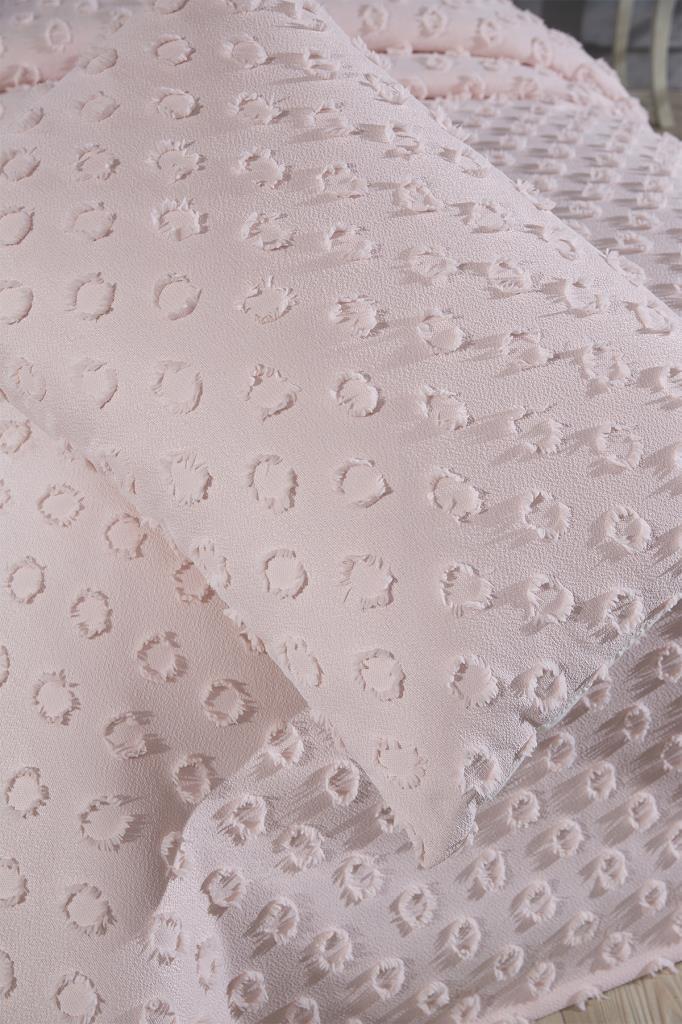 Çeyiz Diyarı Konik 2 Parça Tek Kişilik Pike Takımı Pudra - 7