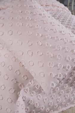 Çeyiz Diyarı Konik 2 Parça Tek Kişilik Pike Takımı Pudra - 7