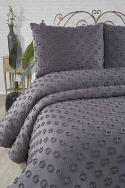 Çeyiz Diyarı Konik 3 Parça Çift Kişilik Pike Takımı Antrasit - 2