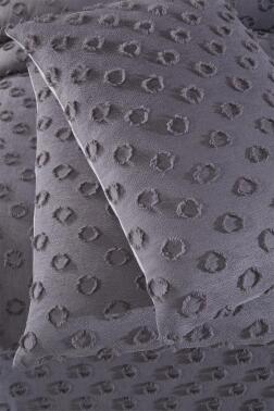 Çeyiz Diyarı Konik 3 Parça Çift Kişilik Pike Takımı Antrasit - 5