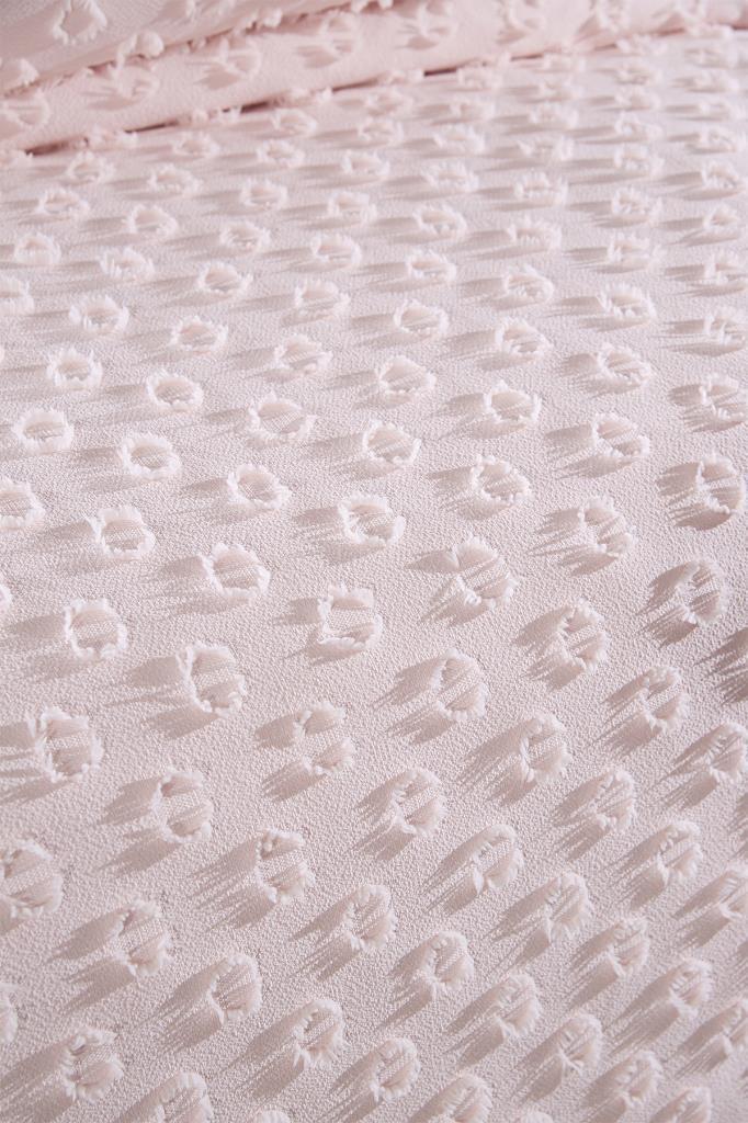 Çeyiz Diyarı Konik 3 Parça Çift Kişilik Pike Takımı Pudra - 5