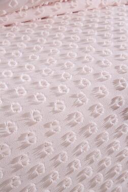 Çeyiz Diyarı Konik 3 Parça Çift Kişilik Pike Takımı Pudra - 5