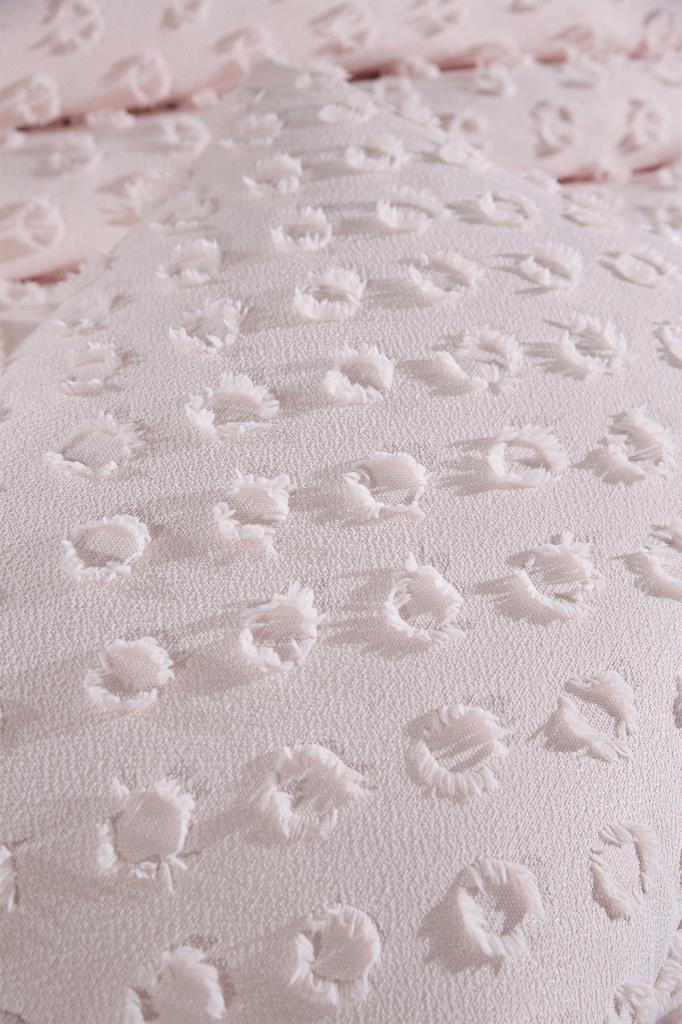 Çeyiz Diyarı Konik 3 Parça Çift Kişilik Pike Takımı Pudra - 7