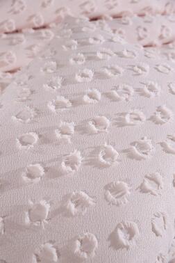 Çeyiz Diyarı Konik 3 Parça Çift Kişilik Pike Takımı Pudra - 7