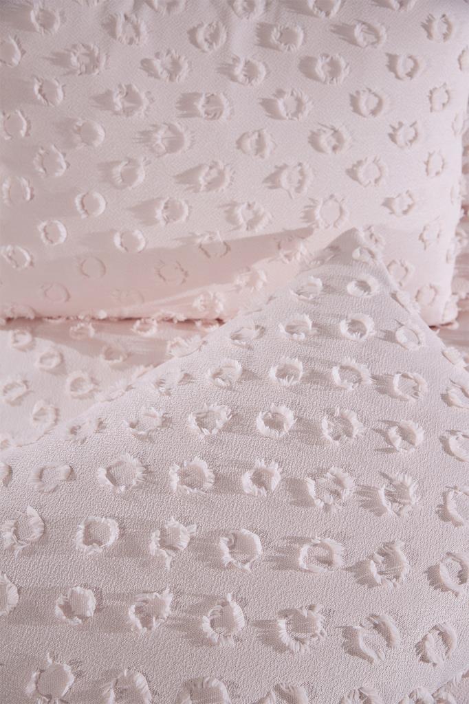 Çeyiz Diyarı Konik 3 Parça Çift Kişilik Pike Takımı Pudra - 8