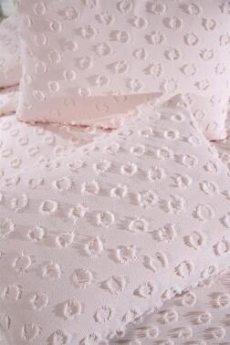 Çeyiz Diyarı Konik 3 Parça Çift Kişilik Pike Takımı Pudra - 9