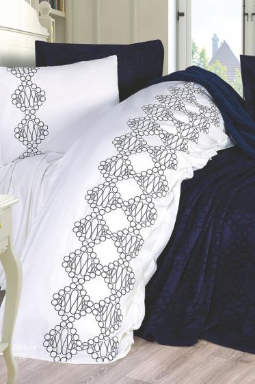 Çeyiz Diyarı Kristina 10 Parça Çeyiz Seti Lacivert - Çeyiz Diyarı