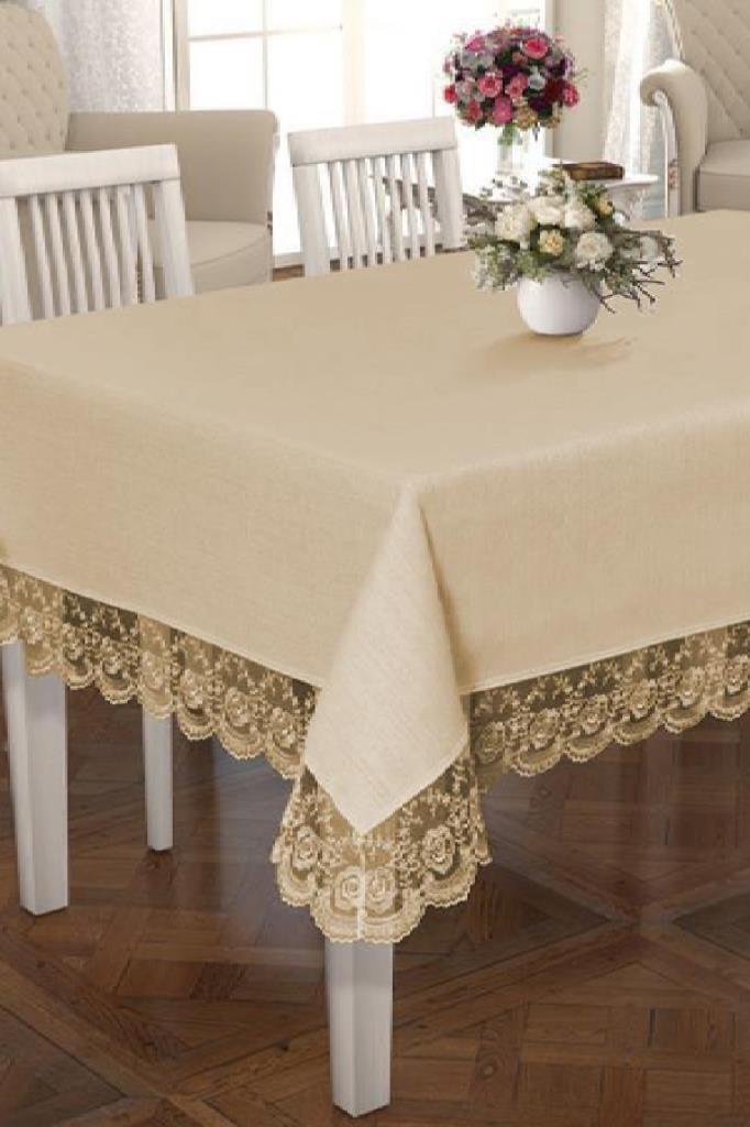 Çeyiz Diyarı Kure Masa Örtüsü Cappucino - 1