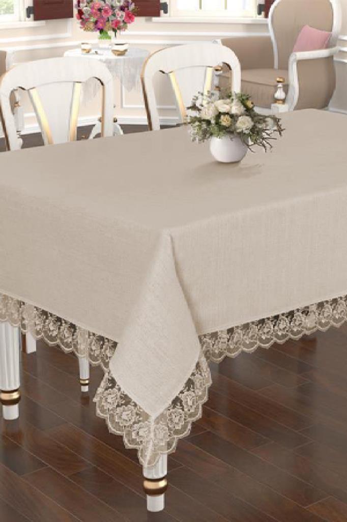 Çeyiz Diyarı Lalezar Masa Örtüsü Cappucino - 1