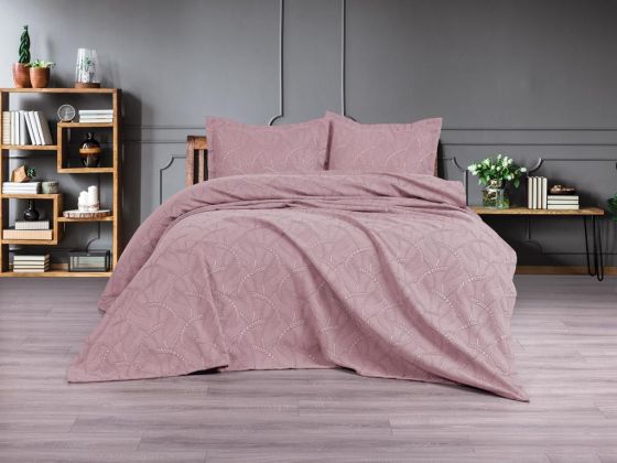 Çeyiz Diyarı Lenora 3 Parça Yatak Örtüsü Takımı Lavanta - Çeyiz Diyarı