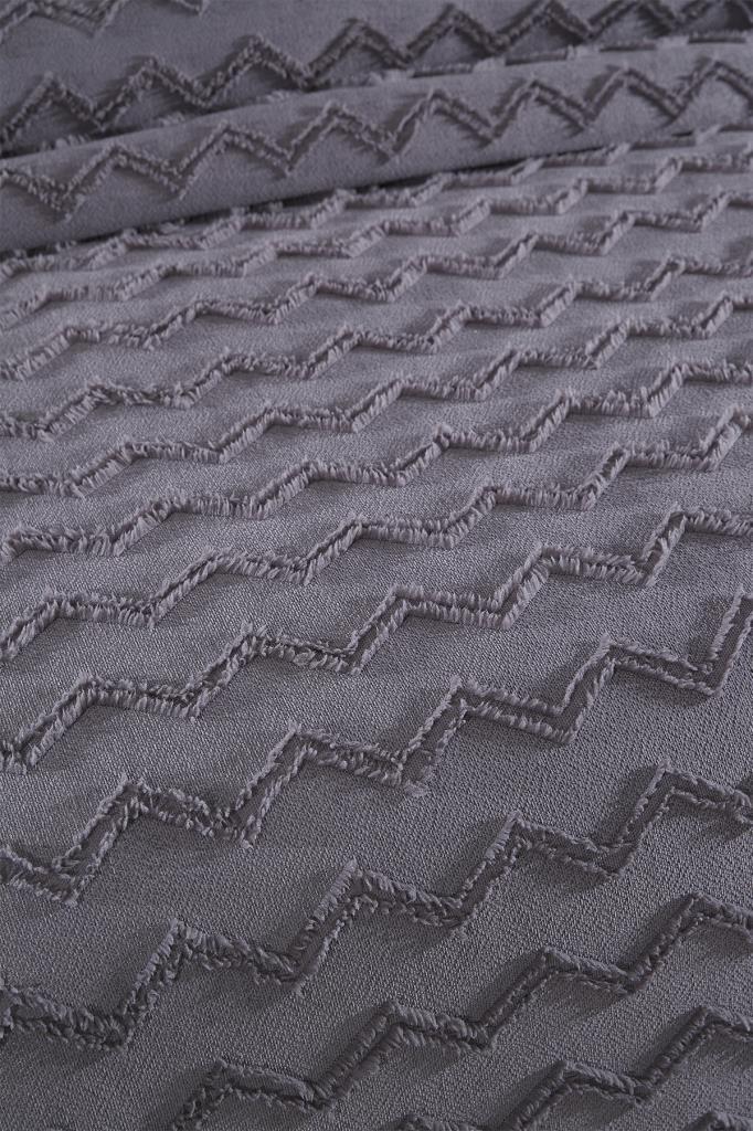 Çeyiz Diyarı Lumpa 2 Parça Tek Kişilik Pike Takımı Antrasit - 3