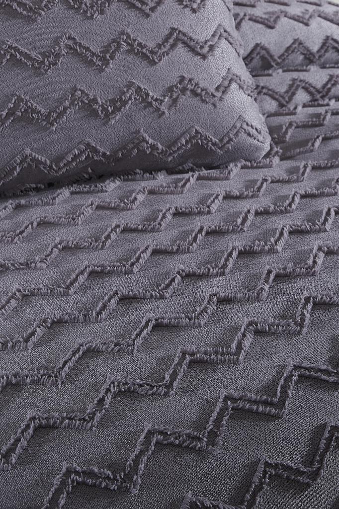 Çeyiz Diyarı Lumpa 2 Parça Tek Kişilik Pike Takımı Antrasit - 4