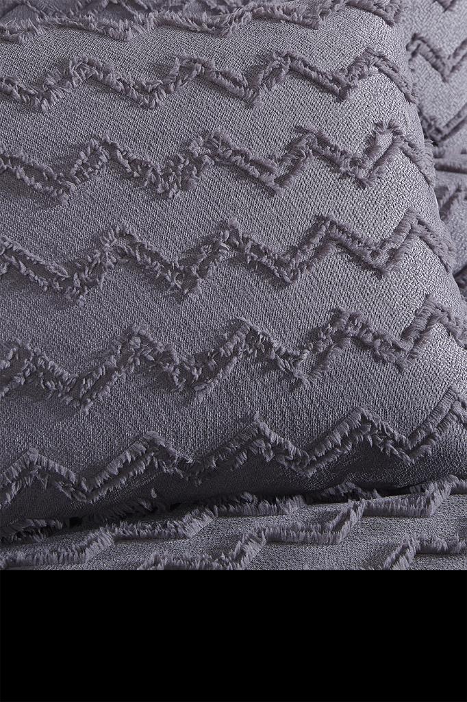 Çeyiz Diyarı Lumpa 2 Parça Tek Kişilik Pike Takımı Antrasit - 5