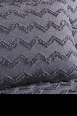 Çeyiz Diyarı Lumpa 2 Parça Tek Kişilik Pike Takımı Antrasit - 5