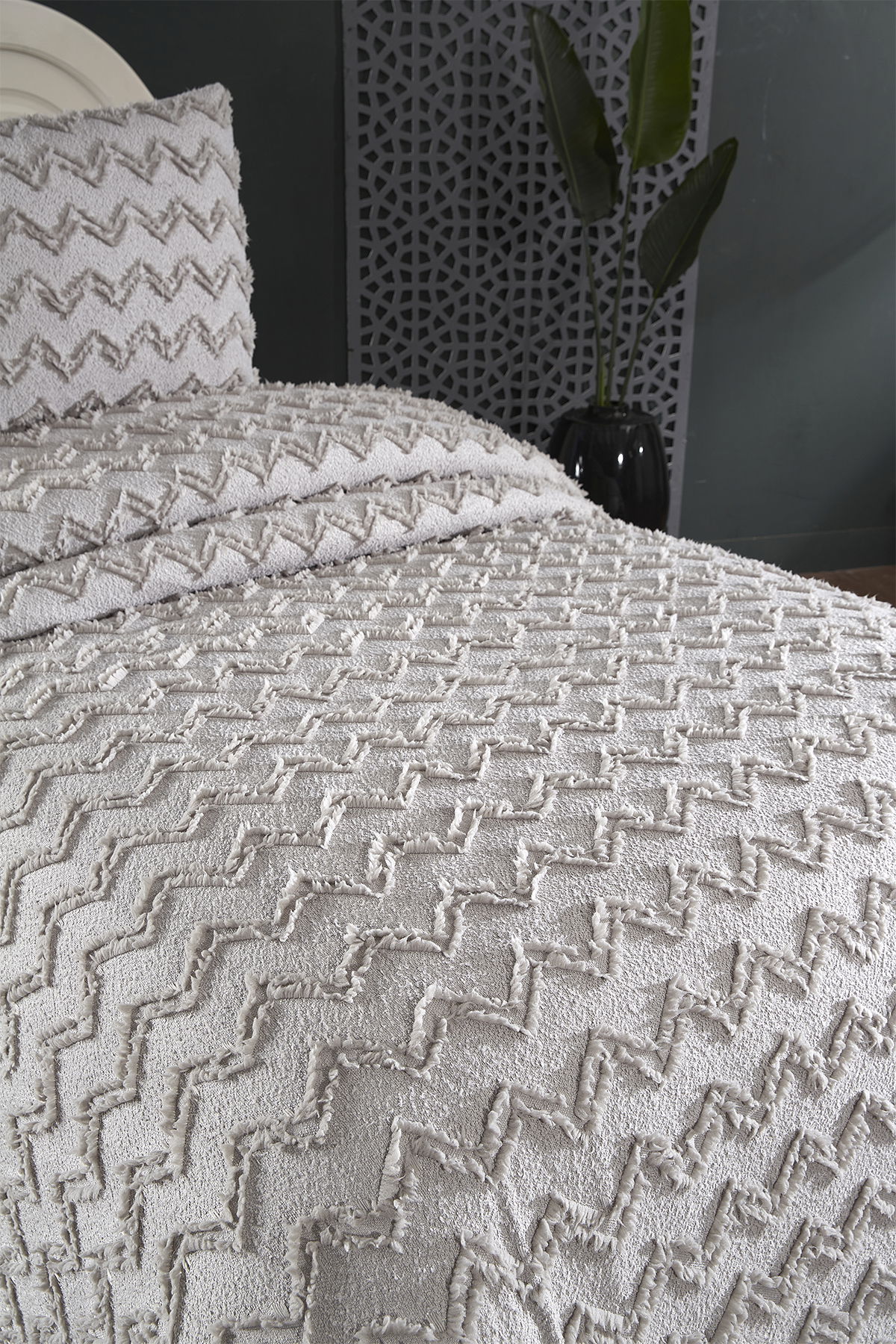 Çeyiz Diyarı Lumpa 2 Parça Tek Kişilik Pike Takımı Gri - 3