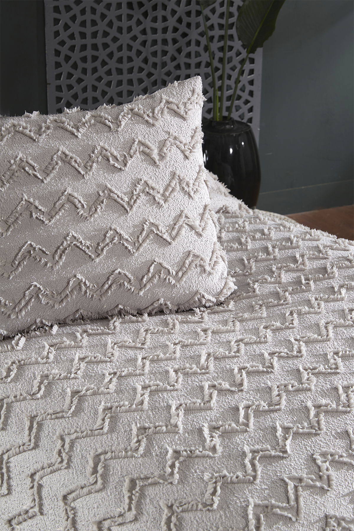 Çeyiz Diyarı Lumpa 2 Parça Tek Kişilik Pike Takımı Gri - 6