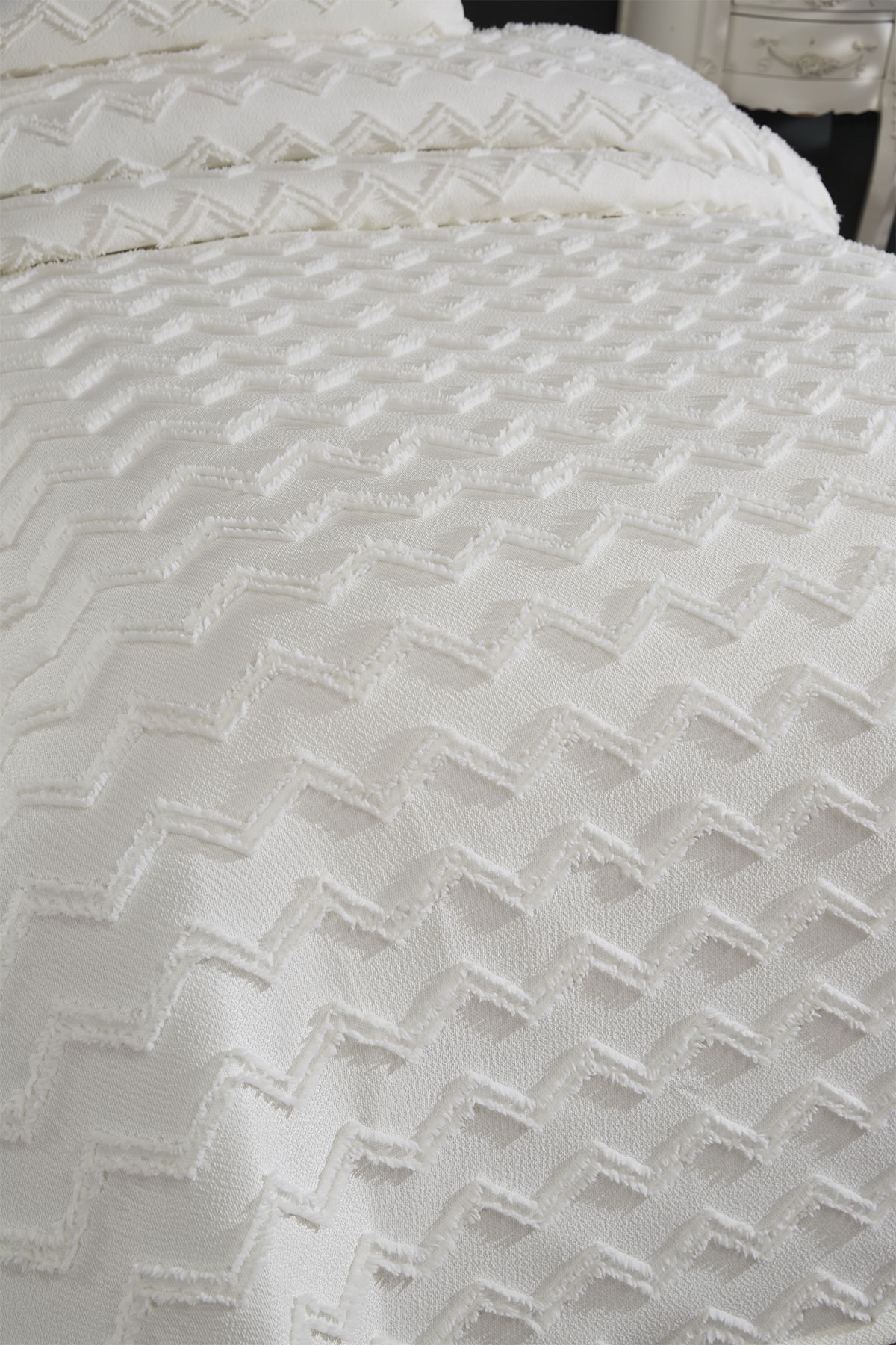 Çeyiz Diyarı Lumpa 2 Parça Tek Kişilik Pike Takımı Krem - 2