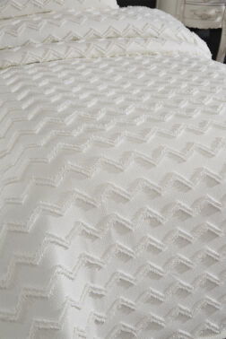 Çeyiz Diyarı Lumpa 2 Parça Tek Kişilik Pike Takımı Krem - 2