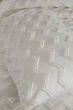 Çeyiz Diyarı Lumpa 2 Parça Tek Kişilik Pike Takımı Krem - 4