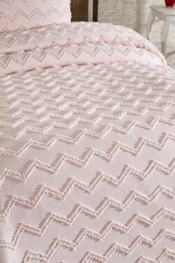 Çeyiz Diyarı Lumpa 2 Parça Tek Kişilik Pike Takımı Pudra - 2