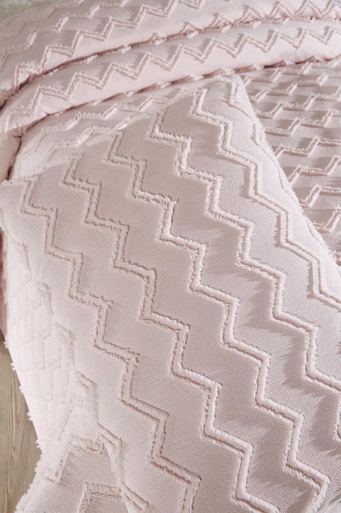 Çeyiz Diyarı Lumpa 2 Parça Tek Kişilik Pike Takımı Pudra - 4