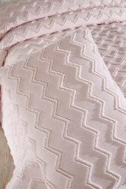 Çeyiz Diyarı Lumpa 2 Parça Tek Kişilik Pike Takımı Pudra - 4