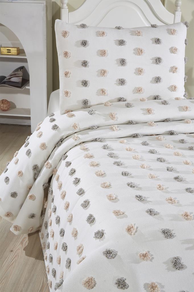 Çeyiz Diyarı Lunessa 2 Parça Tek Kişilik Pike Takımı - 3