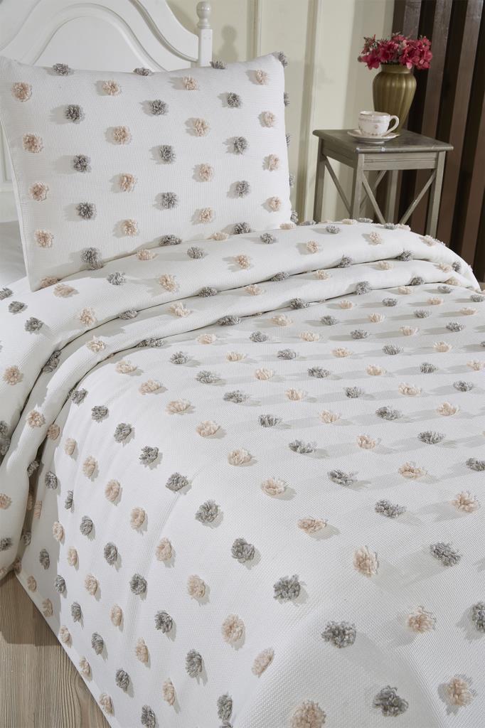 Çeyiz Diyarı Lunessa 2 Parça Tek Kişilik Pike Takımı - 6