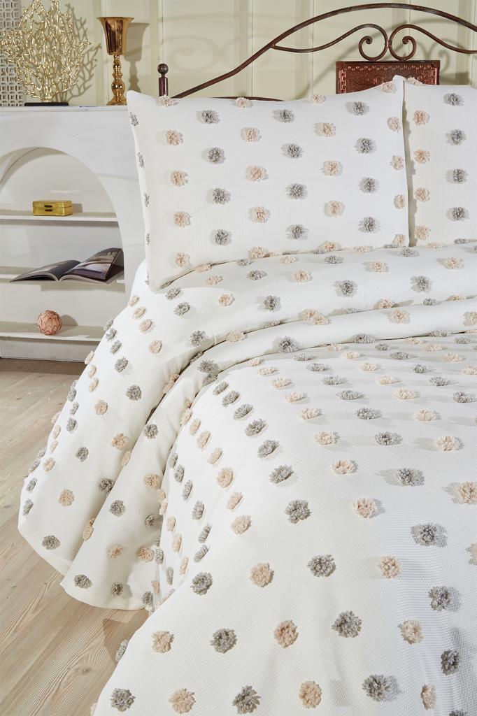 Çeyiz Diyarı Lunessa 3 Parça Çift Kişilik Pike Takımı - 2