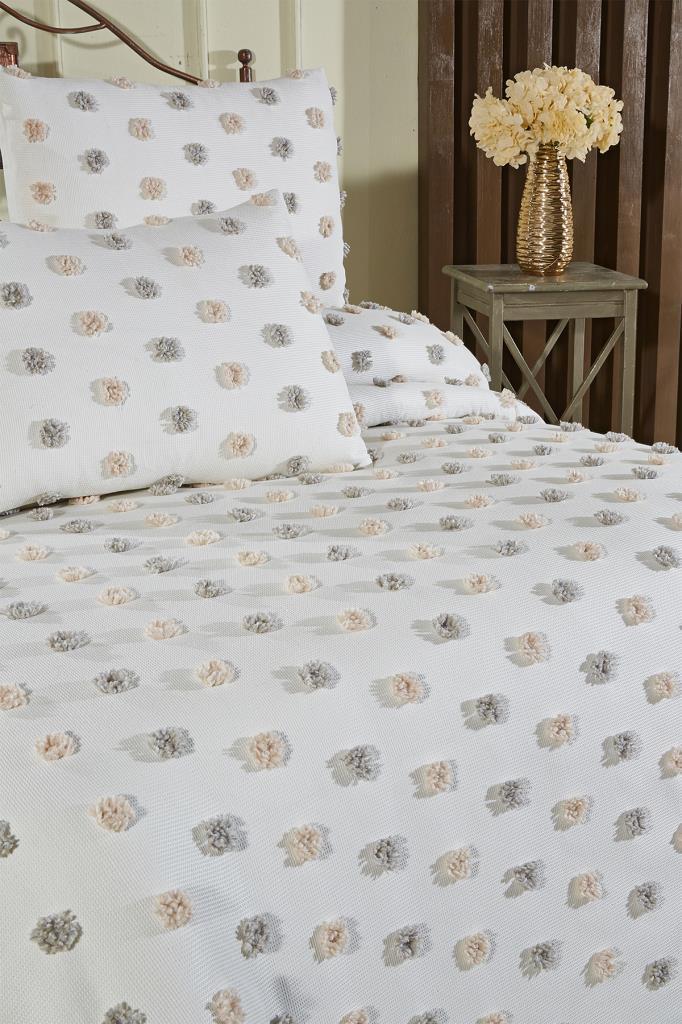 Çeyiz Diyarı Lunessa 3 Parça Çift Kişilik Pike Takımı - 3