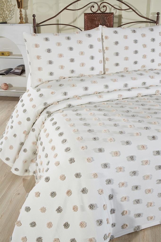 Çeyiz Diyarı Lunessa 3 Parça Çift Kişilik Pike Takımı - 7