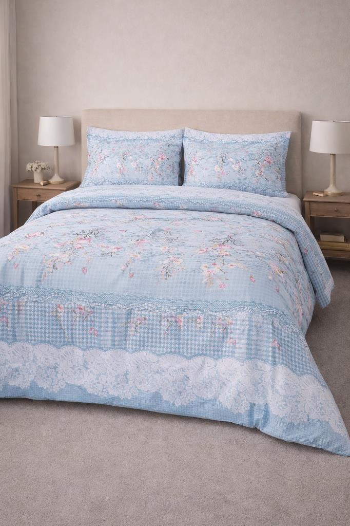 Çeyiz Diyarı Mavilim Çift Kişilik Nevresim Takımı - 1