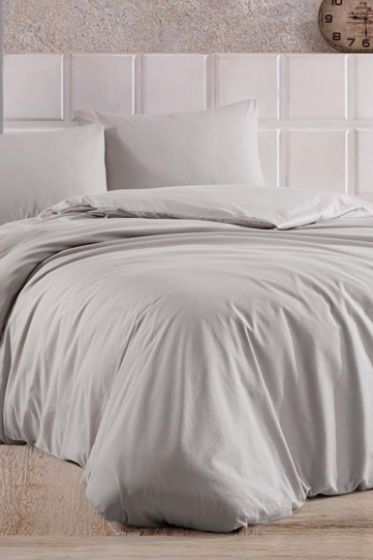 Çeyiz Diyarı Almond Çift Kişilik Nevresim Takımı Gri - Çeyiz Diyarı