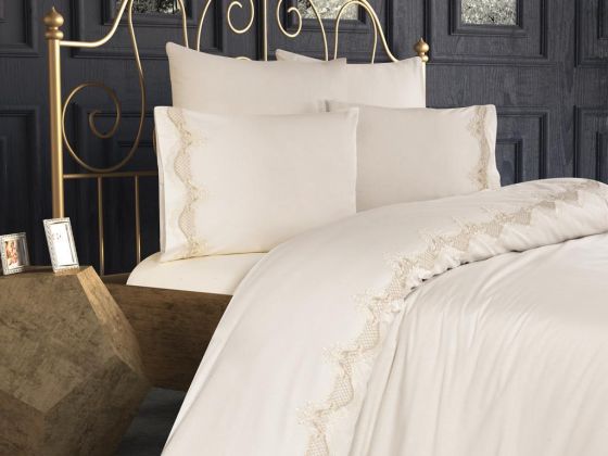 Çeyiz Diyarı Asos Nevresim Takımı Krem Cappucino - Çeyiz Diyarı
