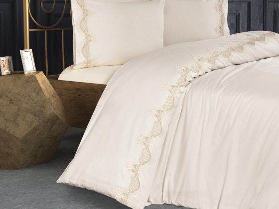 Çeyiz Diyarı Asos Nevresim Takımı Krem Cappucino - Çeyiz Diyarı (1)