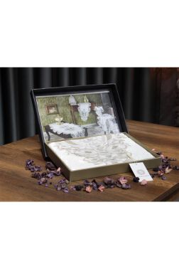Eylül Kadife Kordone 5 Parça Salon Takımı Krem Cappucino - 6