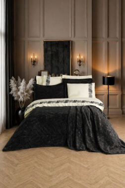 Çeyiz Diyarı Neslia 10 Parça Çeyiz Seti Antrasit - 1