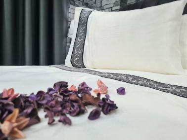 Çeyiz Diyarı Orkide Pamuk Saten Nevresim Takımı Krem Siyah - 5