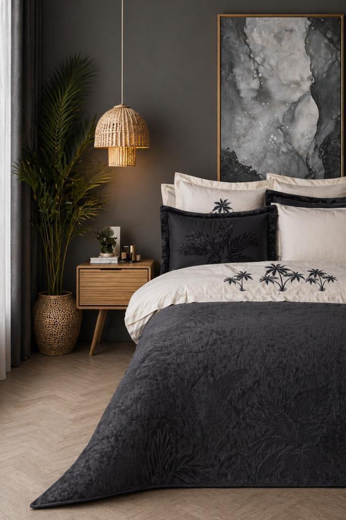 Çeyiz Diyarı Palmira 10 Parça Çeyiz Seti Antrasit - 2