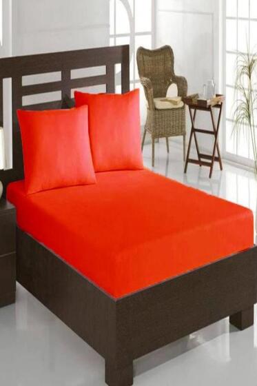 Çeyiz Diyarı Penye Tek Kişilik Lastikli Çarşaf Kırmızı - Çeyiz Diyarı