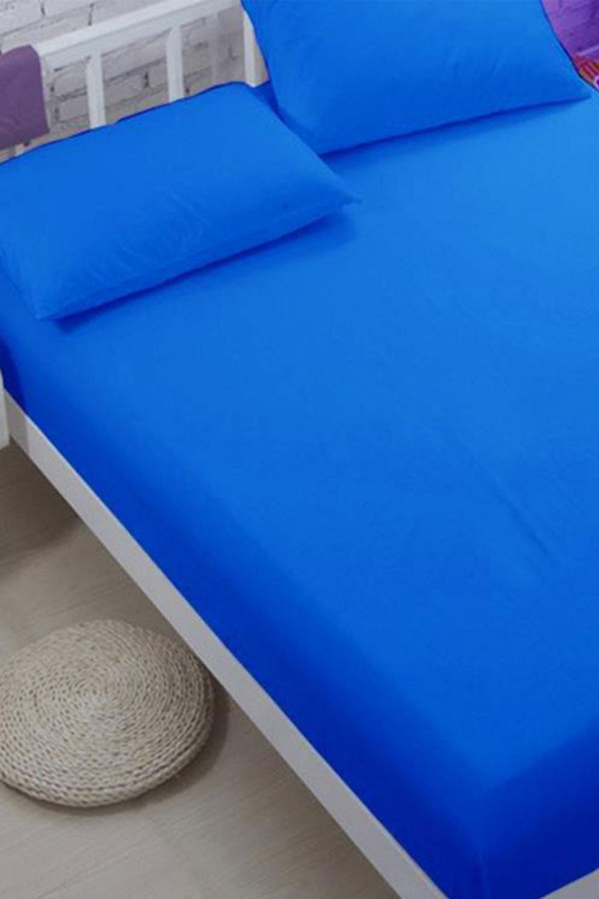 Çeyiz Diyarı Penye Tek Kişilik Lastikli Çarşaf Royal Mavi - 1